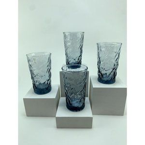 Vintage Libbey Aztec Bleu Juice Glasses.